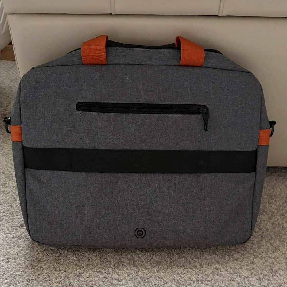FIB Australia Anti- Theft Travel Men's Gray w/Tan Accents Laptop Briefcase